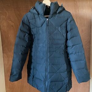 Lands' End Women's Puffer Jacket - Dark Blue